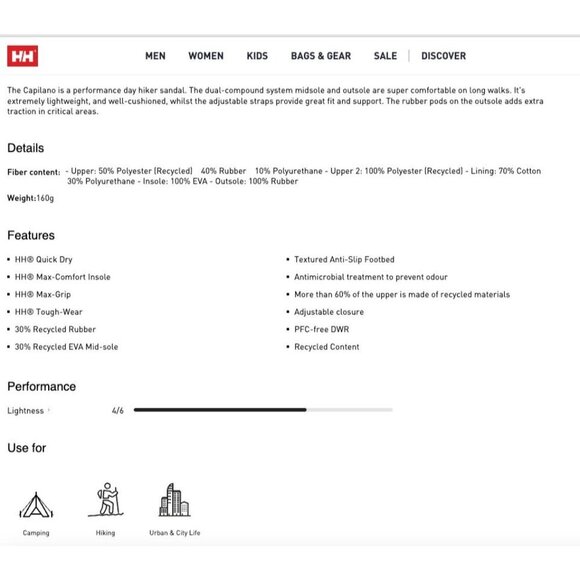 Helly Hansen Mens Capilano F2F Sandals Size 12 Blue Casual Sporty Hiker - Picture 13 of 13
